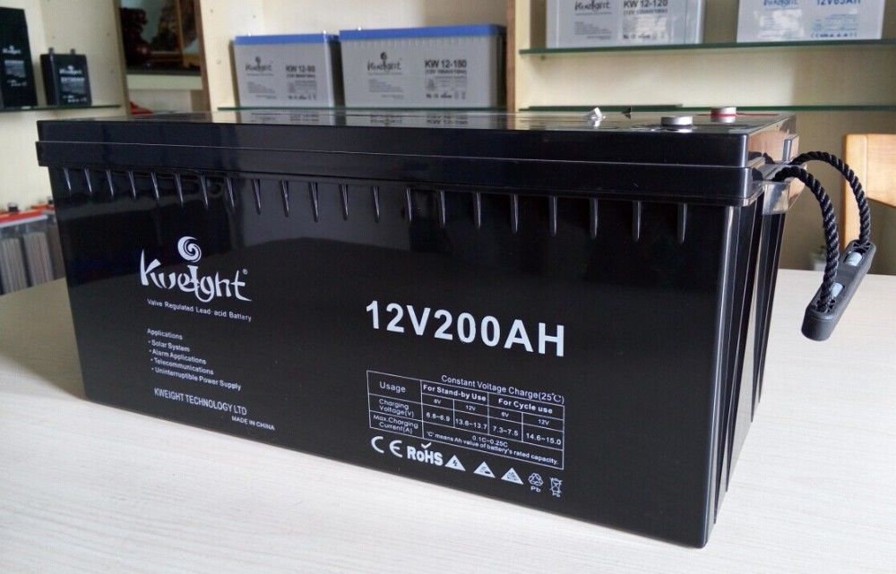 cycle profond de batterie solaire de batterie d'avance acide de 12v 200ah exempt d'entretien pour le système