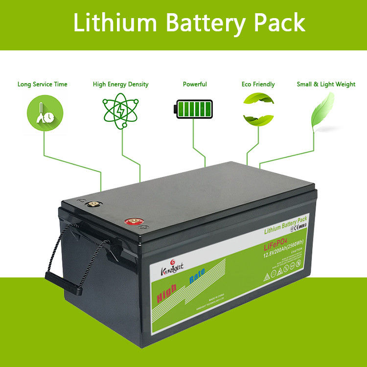 batterie de la vie de cycle de la batterie IP65 de 12.8v 200ah 12V LiFePO4 haute pour le système domestique solaire