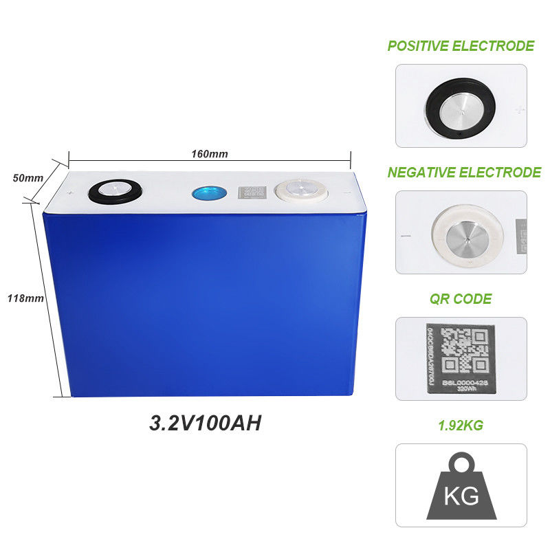 Stockage prismatique ESS UPS des cellules de batterie LF100M Lithium For Solar de Lifepo4 3.2V 100ah