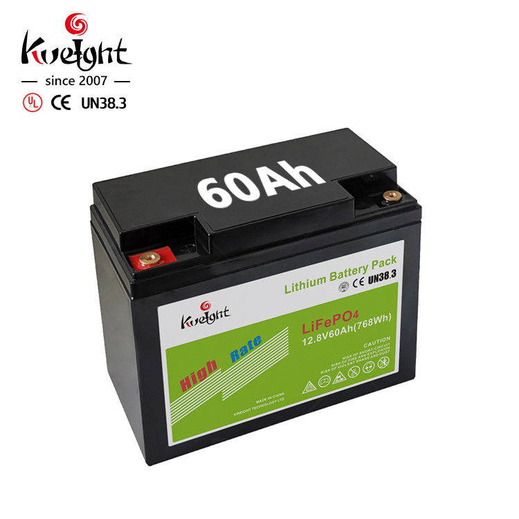 Batterie à la maison de fer de lithium de la batterie 12.8V 60Ah Lifepo4 de stockage de l'énergie de système solaire
